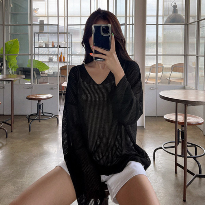 엔비룩 여성용 루즈로크 니트