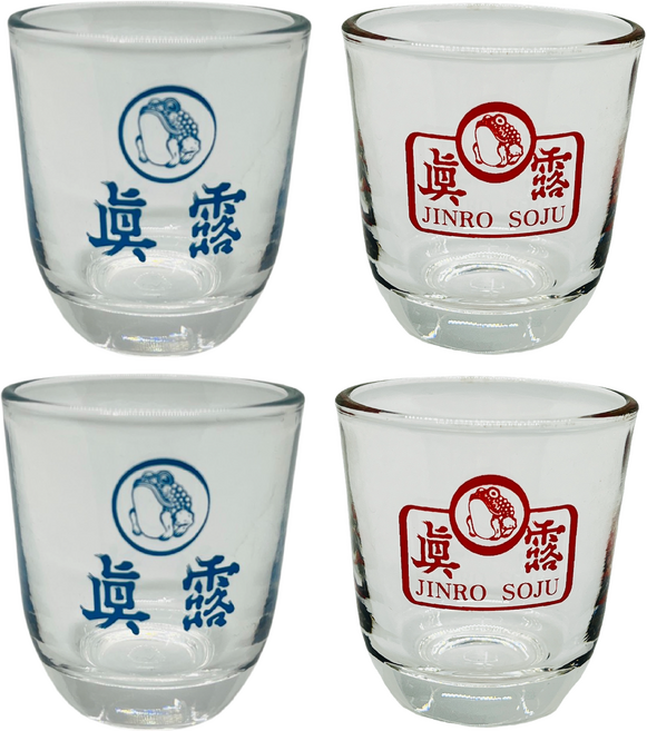 HITEJinro 真露 真露回歸復古燒酒杯 2款 x 2入組, 4個, 多色
