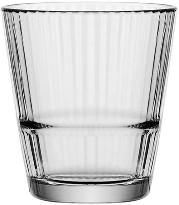 Pasabahce 帕莎帕琦 Grande 寬口玻璃杯 280ml, 1個, 豎紋 透明