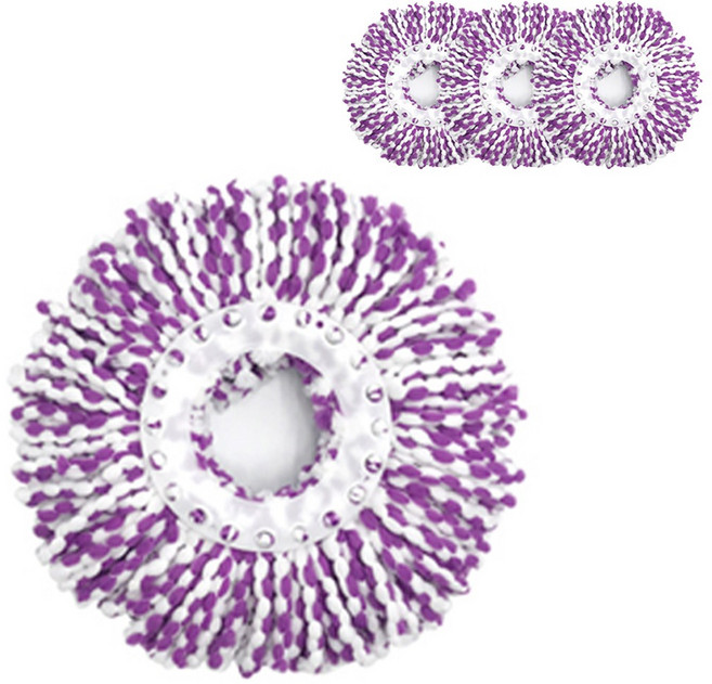 월드크린 통돌이 회전 극세사 걸레 리필 랜덤발송, 4개