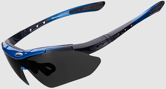 락브로스 스포츠 라이딩 방풍 자전거 러닝 낚시 등산 편광 선글라스 0089, BLUE 10007, 1개