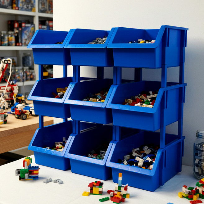 보노하우스 워크박스 부품정리함 블루, 9개