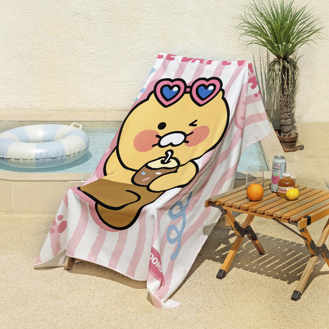 아이콘스 춘식이 비치타월 130 x 150 cm, 휴식, 1개