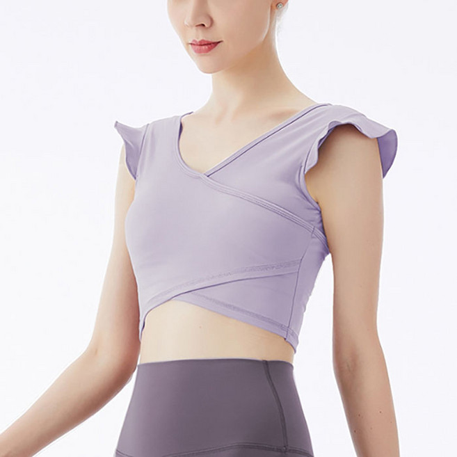 女款飄逸亮點運動上衣瑜珈服
