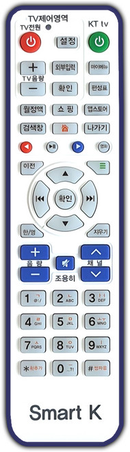 KT Olleh / Skylife /Qook IPTV 셋탑박스 리모컨, SMART-K, 1개