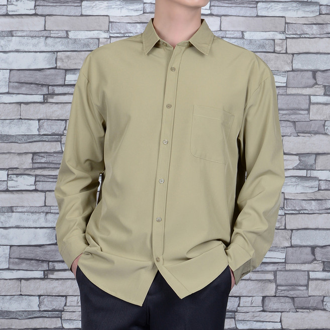 Townclo 男款飄逸感免燙素色襯衫