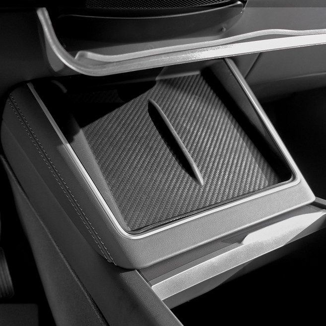 디케이몰 테슬라 모델 Y 주니퍼 호환 실리콘 무선충전 패드, 블랙, C-2601