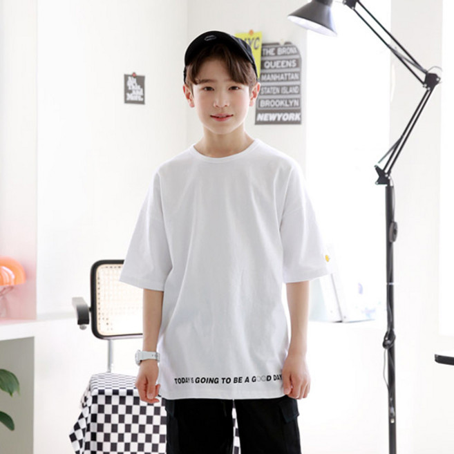 나나주니 라운드넥 굿데이레이어드 반팔 티셔츠