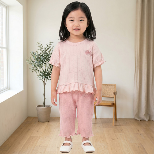 KIDSCOMO 兒童凱特短袖上下裝套組