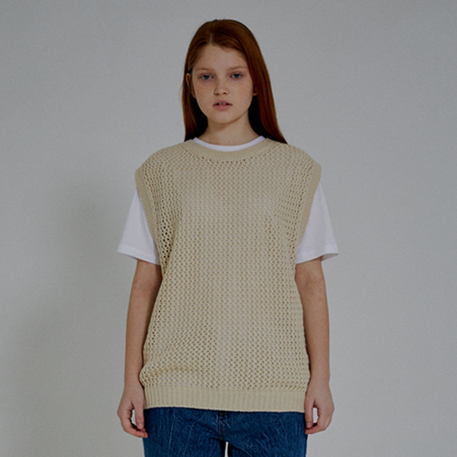 니티드 남성용 펀칭 니트 베스트