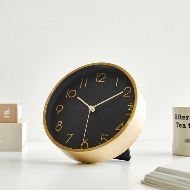 모던하우스 골든타임 벽탁상 겸용시계, 골드블랙