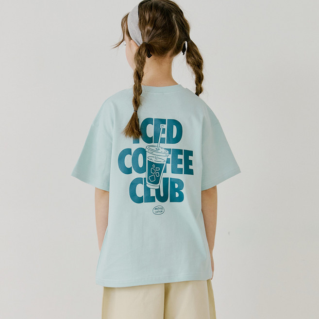 바브키즈 아동용 통기성 아이스 커피 티셔츠