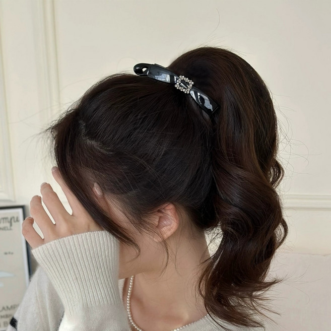비비뮤아 스퀘어 큐빅 슬림 포니테일 바나나집게핀 HR2902