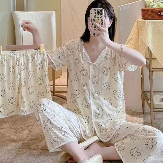 어리플 여성용 면 파자마 잠옷 세트