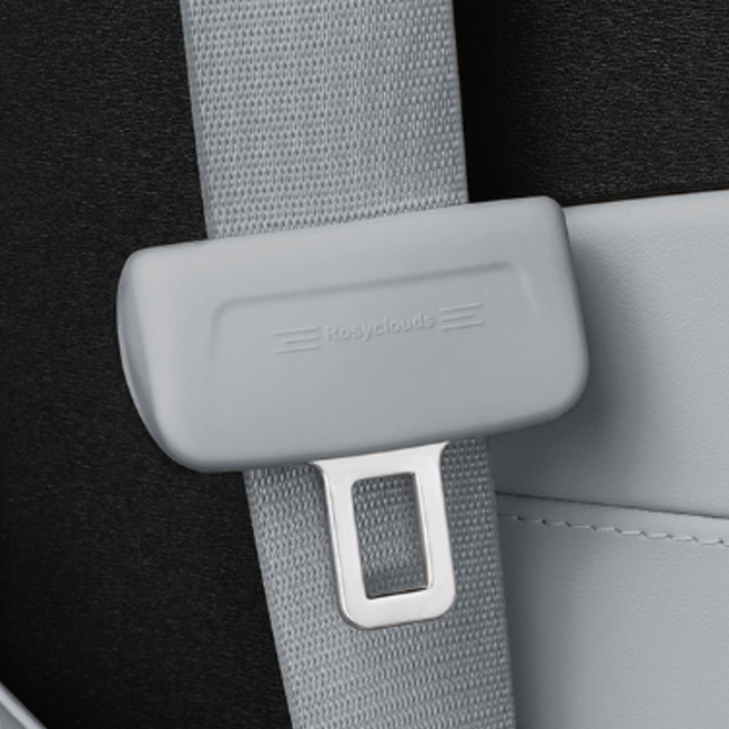 오토크루 자동차 안전벨트 실리콘 커버, 4개, 그레이