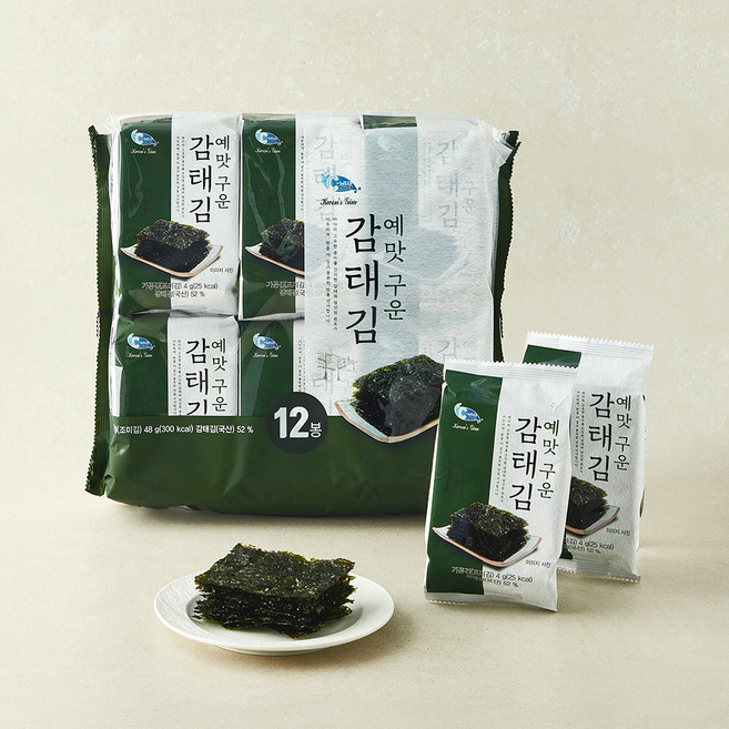 예맛 구운 감태김, 4g, 1개, 12개입