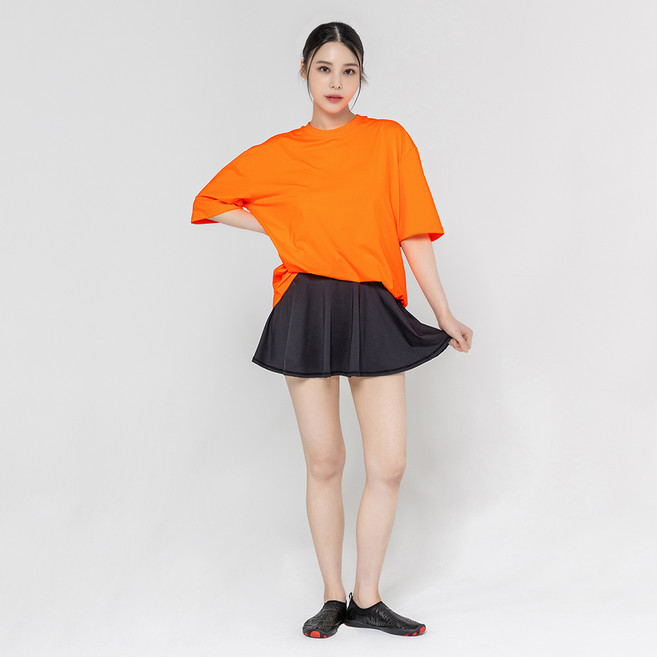 에이치머스 여성용 알루 래쉬가드 + 레깅스 스커트 상하의 세트