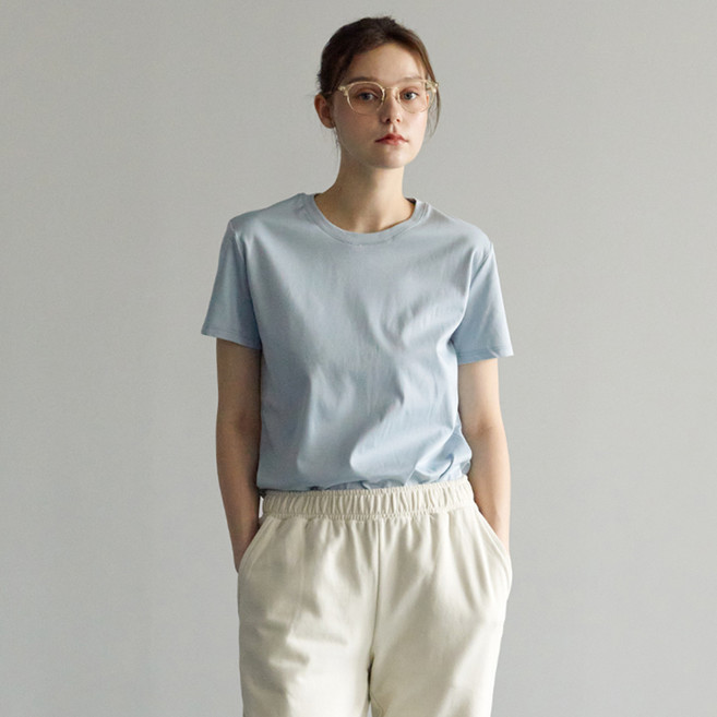 티에스에이치 여성용 콤비 실켓 티셔츠