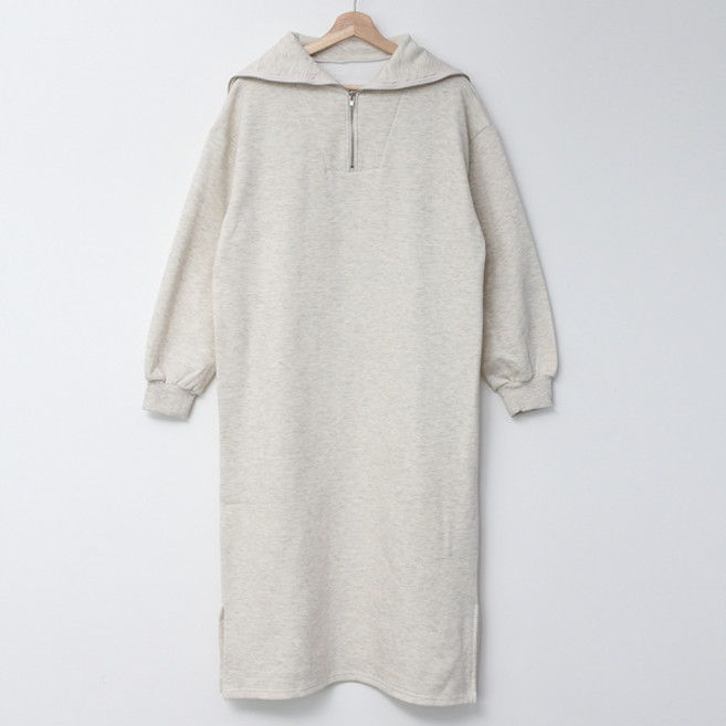 하이픈 기모 집업 롱 임산부 원피스