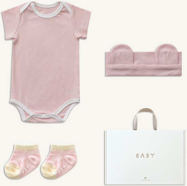 베이비앤아이 아동용 골지모달 바디슈트 + 베어헤어밴드 + 여름양말 세트