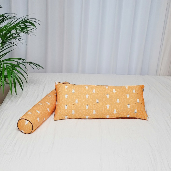 아띠블랑 와이드 아기베개 커버 2p + 속통 + 바디필로우 꿀잠 세트, 화이트베어