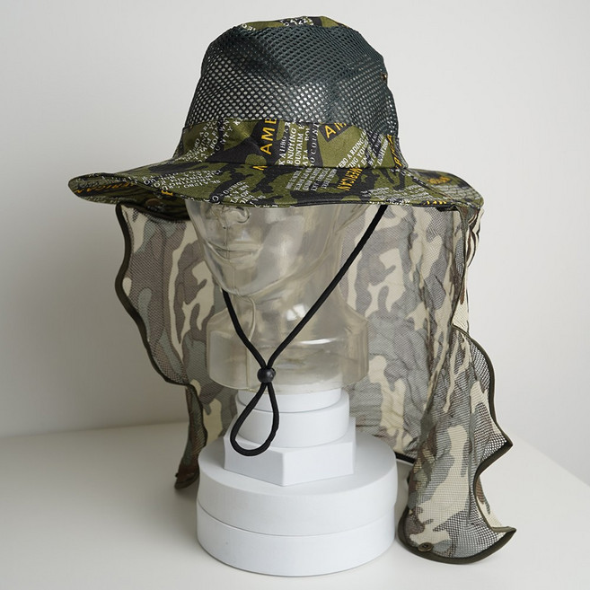 T렉스 남성용 낚시 정글 등산 메쉬 작업모자, 타이포