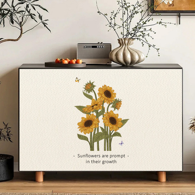 아티홈 해바라기 벨크로 캐비닛 커튼 GL825