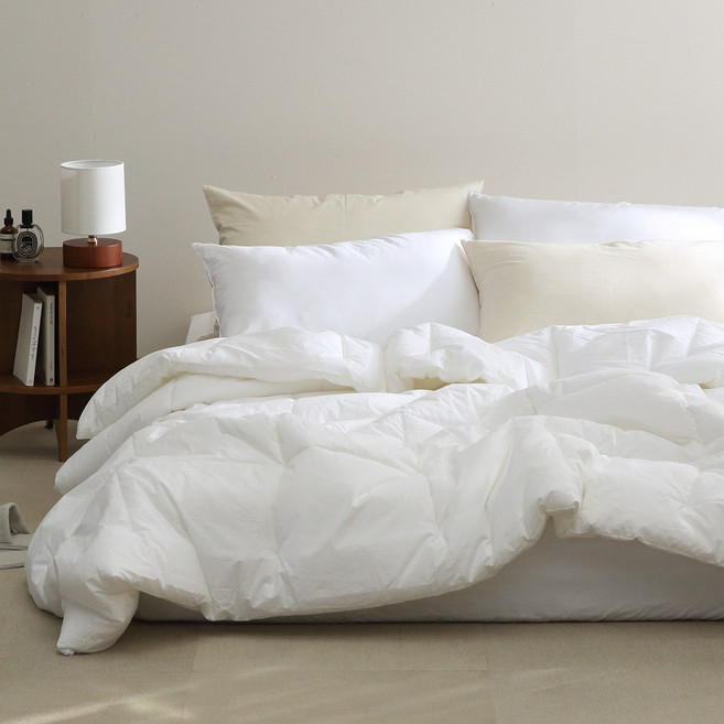 플로라침구 토파즈 바이오워싱 60수 고밀도 순면 차렵이불 패드 세트