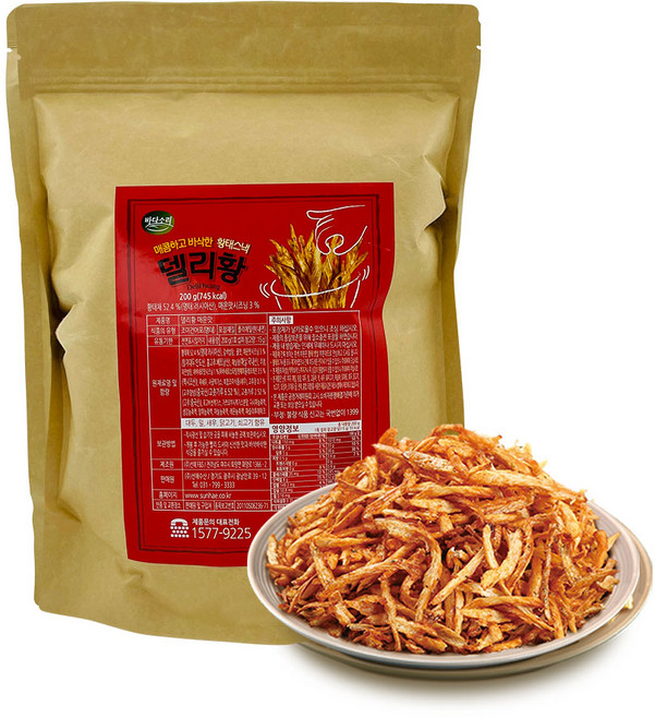 바다소리 델리황 황태스낵 매운맛, 200g, 1개