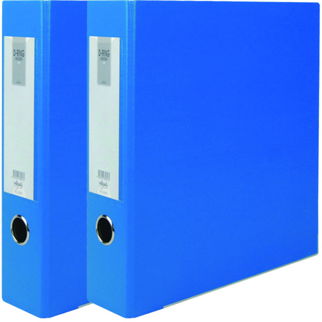 마이다스 D링 합지 바인더 명찰형 3공 A4 7cm, 청색, 2개
