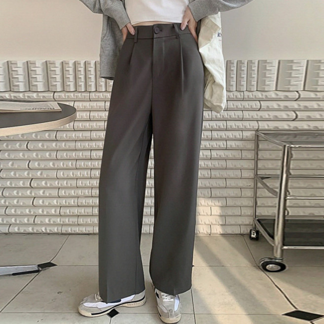 패션풀 여성용 뒷밴딩 원핀턱 슬랙스 28711