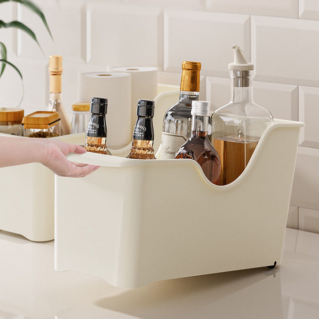 존글로벌 펜트리 하부장 롤링박스 수납함 바퀴형, 화이트, 1개