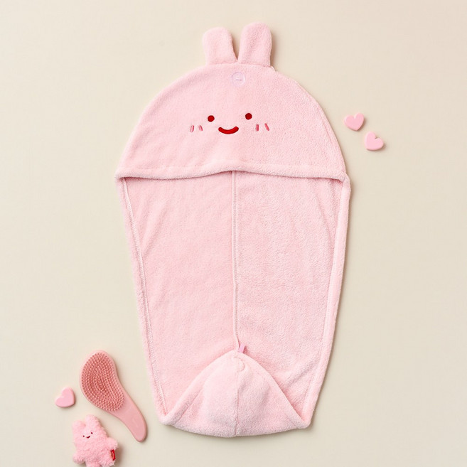 버터 모던하우스 귀염뽀짝 헤어 드라이 타월 34 x 68 cm, 스크래빗, 1개