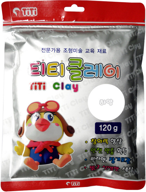 티티 클레이, 하양, 120g, 1개