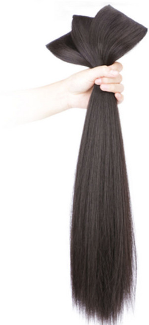 뿌이뿌이가발 붙임머리 부분 생머리 피스가발 50cm, 3개, 다크브라운