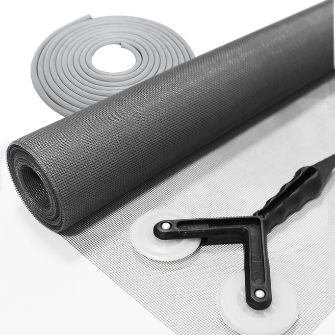 엔케이롤 셀프 교체 보수 시공용 창문 방충망 세트 일반망, 1세트