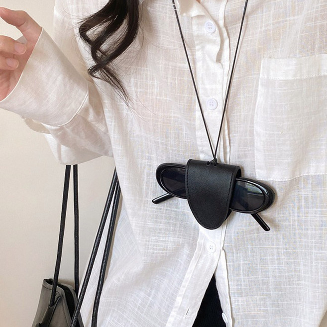 라피던트 목걸이 자석 안경 홀더 가죽