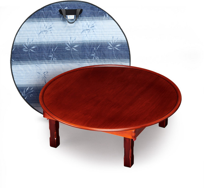 남원목기공예사 춘향골 원형상 90cm + 3중 누빔 상커버, 체리