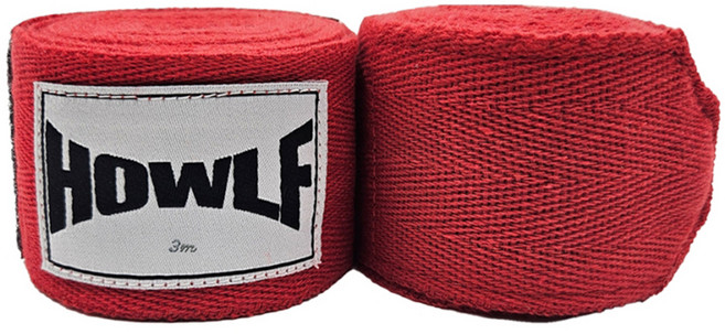 하울프 비신축 복싱 핸드랩, 레드, 2개