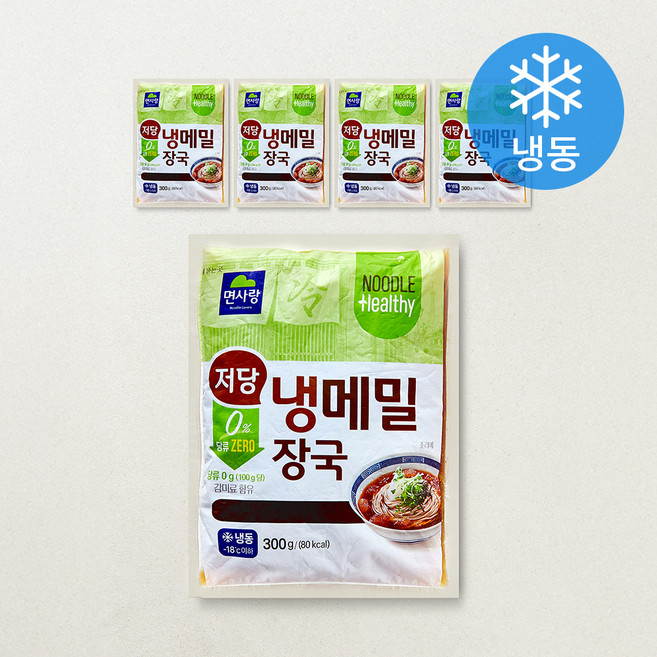 면사랑 저당 냉메밀장국 (냉동), 300g, 1개, 5개입