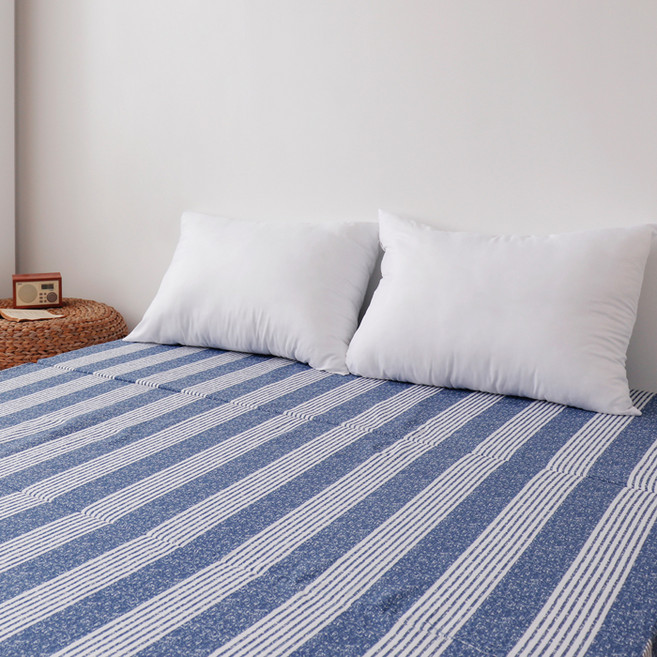 매직베드 3단 접이식 매트리스, 라인네이비, 5cm