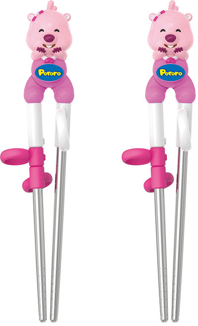 에디슨 아동용 입체 스텐 교정젓가락, 루피, 2개