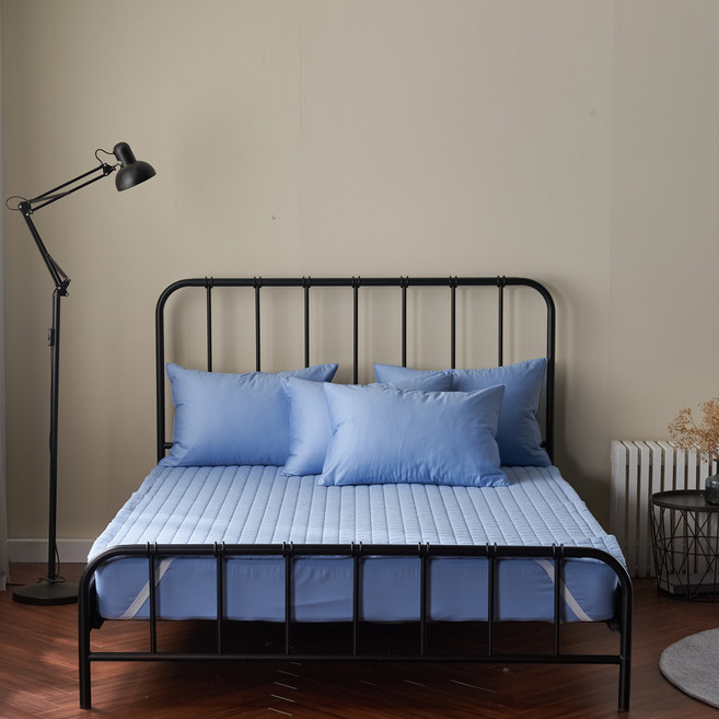 패브릭아트 순면 항균 홑겹 매트리스커버 + 베개커버 2p 세트