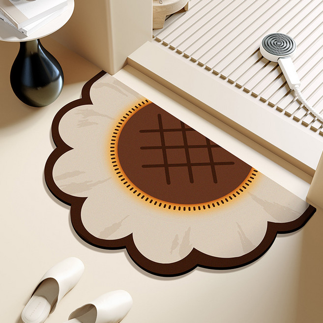 피어니스트 미끄럼 방지 물 흡수 속건성 다용도 발매트, 해바라기