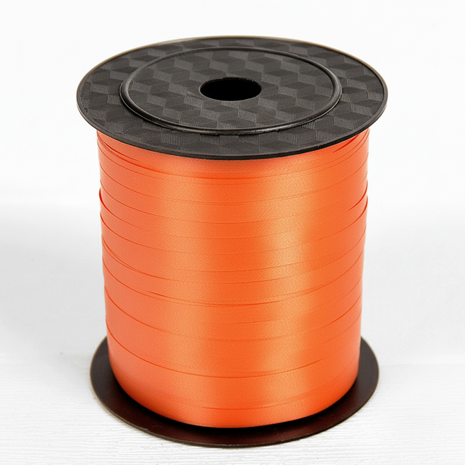 마켓피아 다용도 포장 리본 공예 데코레이션 작업노끈 0.5cm x 200m, 오렌지, 2개