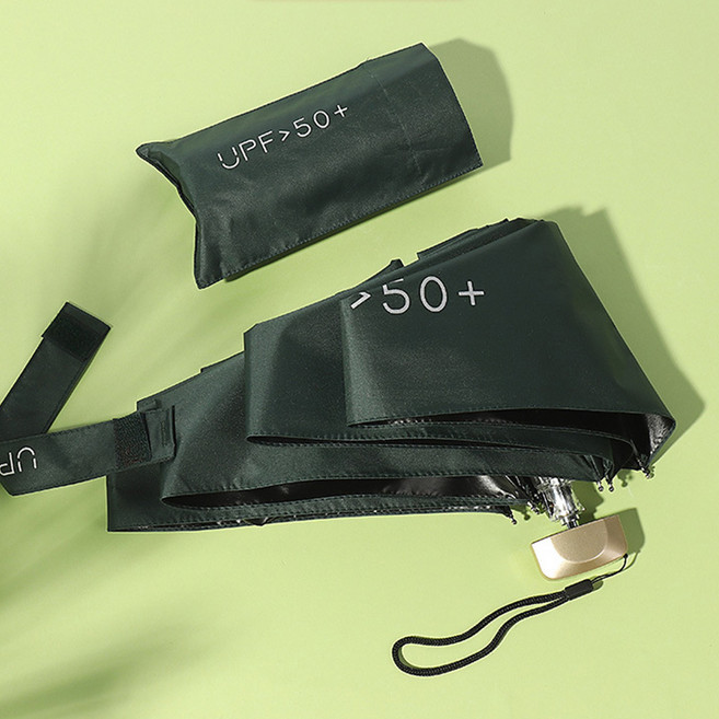 UPF 50+ 초경량 암막 우산, 1개, 다크그린