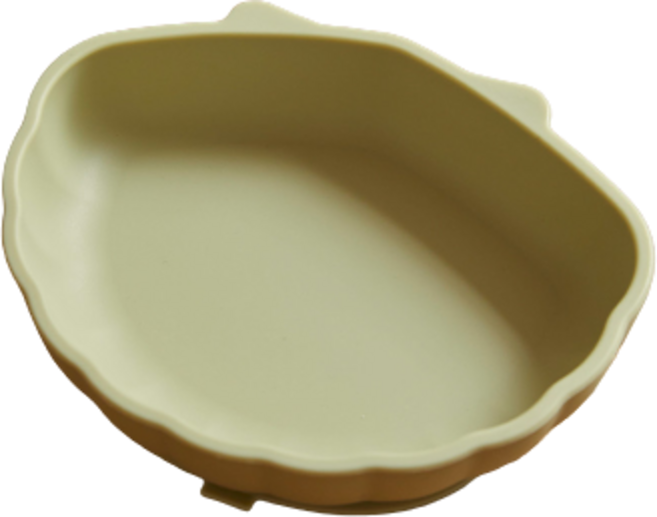 티지엠 유아용 실리콘 조가비 흡착볼, 올리브, 1개