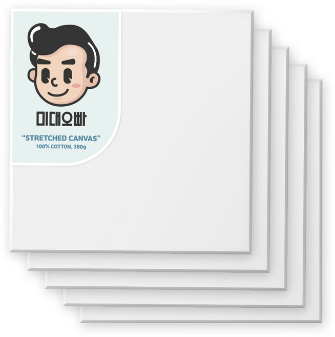 미대오빠 면천 캔버스 정사각 35cm, 5개