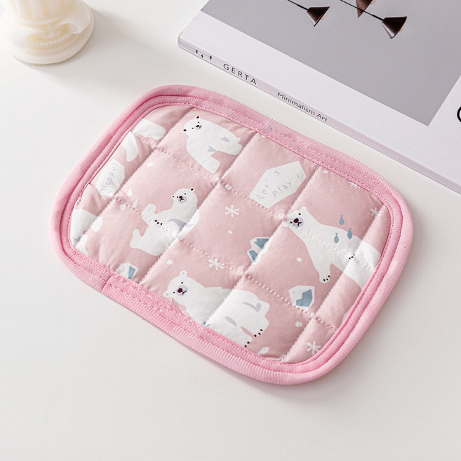 요런개 소동물 가벼운 쿨 썸머 매트 S, 핑크베어, 1개