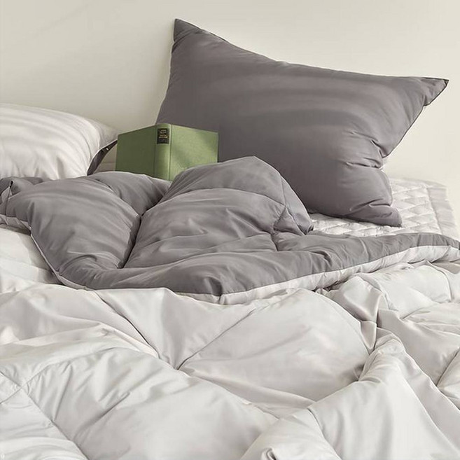 farfe 韓國製造 潔淨羽絨棉絎縫被, 風暴灰, 1個